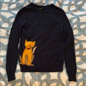 J.Crew Tabby Cat Sweater Navy